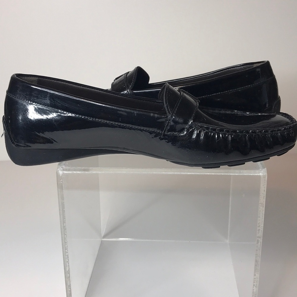 Stuart Weitzman Black Patent Leather Driving Shoe - Picture 6 of 7